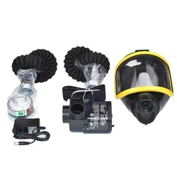 Protective Electric Constant Flow Supplied Air System Gas Mask Respirator Workplace Safety Supplie Full Face Gas Mask Respirator