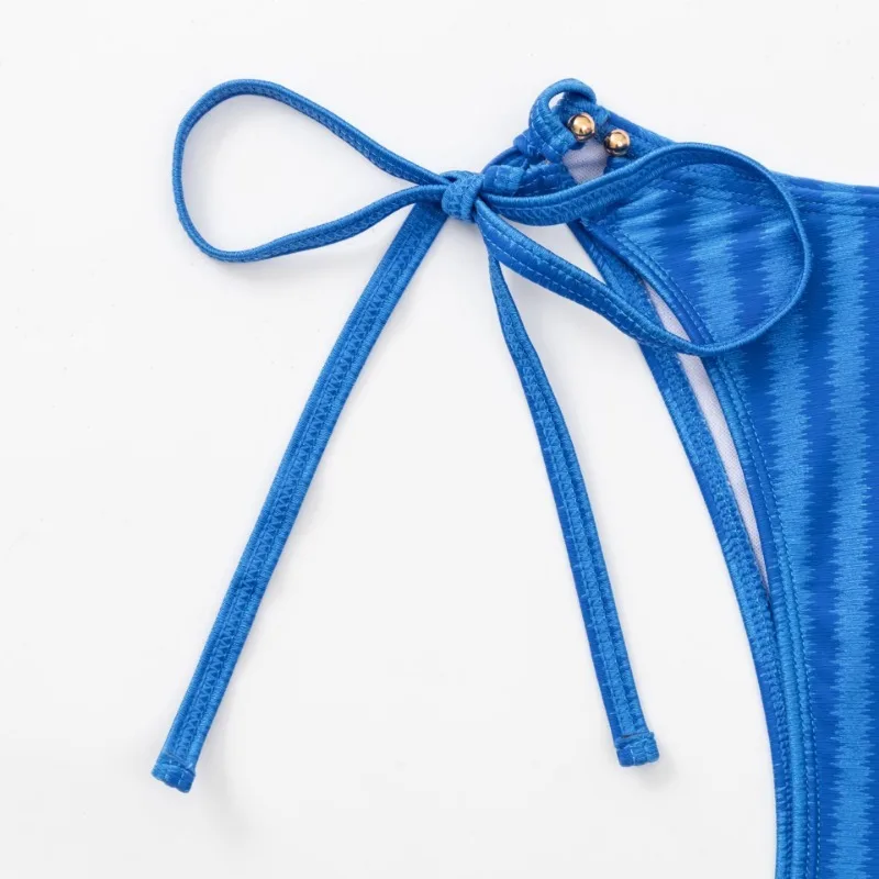 Women's String Triangle Bikini Set Sexy Two Piece Swimsuit Tie Side Bottom Bathing Suit