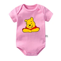 Winnie The Pooh Disney Bear Baby Bodysuit Newborn Short Sleeve Romper Toddler Boys Girls Jumpsuit Clothes Body Ropa Baby Onesies 3