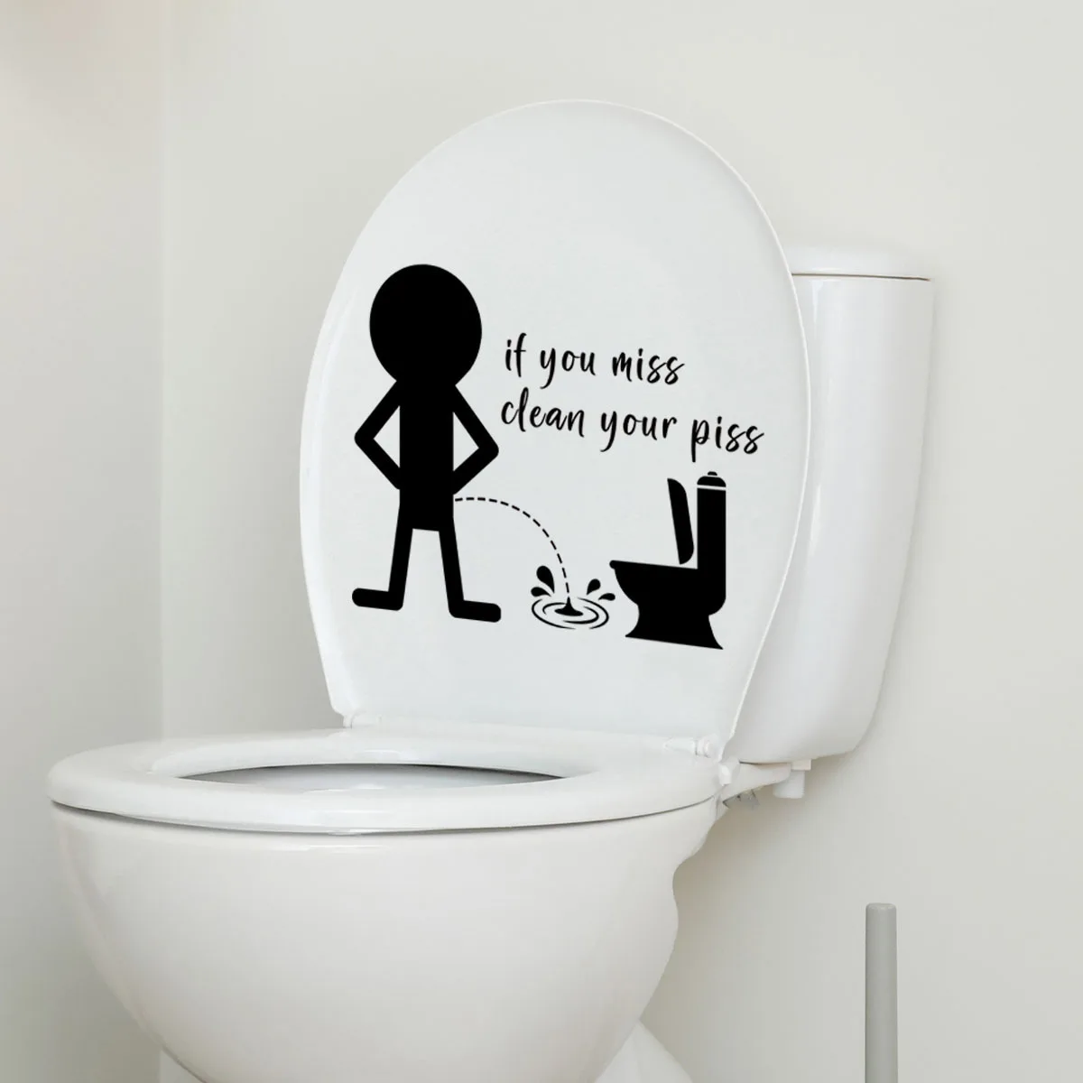 

1Pc 3D Toilet Stickers Personality Removable Toilet Stickers Bathroom Toilet Decoration Self-adhesive Wall Stickers