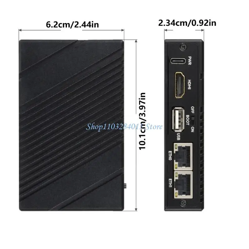 CM5 기가비트/2.5G 이중 이더넷 확장 보드용 R6FF 이중 RJ45 지원 데이터 전송 USB M.2 NVMe 설치
