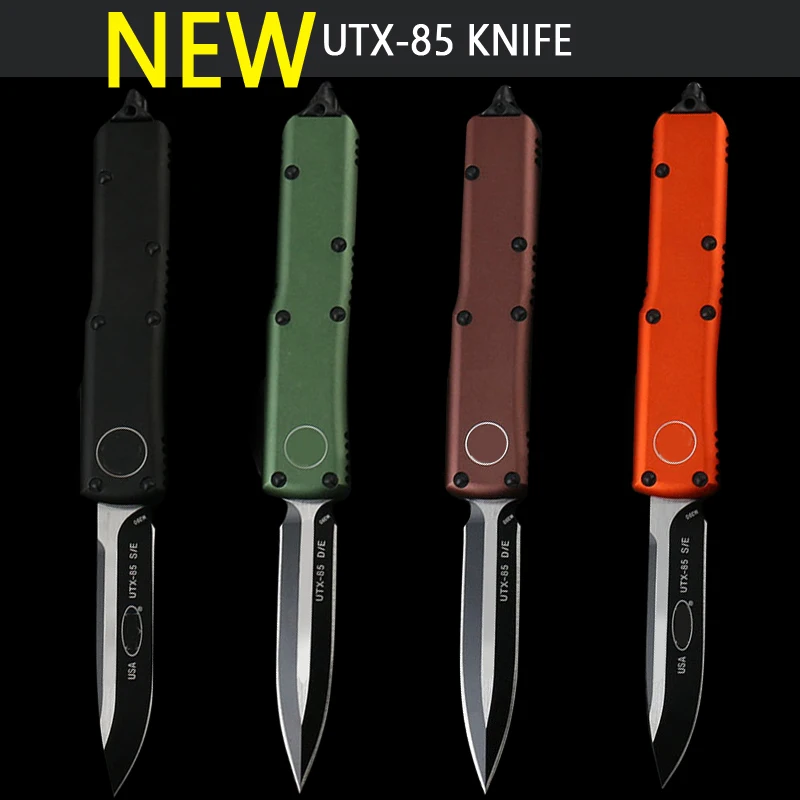 Micro Ultra Knife UT UTX Full Size OTF Tech Knife Black Partial