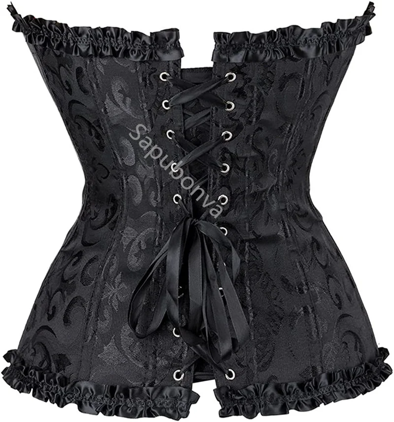 Corset Bustier Top Waist Corset Lace Corset Lace Lingerie Sapubonva Corset Plus Size Women Bustiers Top Sexy Vintage Flower Print Lingerie Corselet Lace Korsett