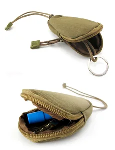 Hiking Camping Organizer EDC Mini Tactical Small Wallet Coin Purse Outdoor Men Key Pouch Money Bag Tritium Keychain Pocket Tool