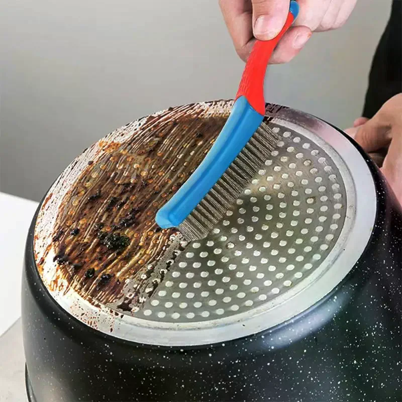 Heavy Duty Stainless Steel Wire Brush With Comfortable Plastic Handle Perfect For Removing Rust, Welding Slag, Dirt, And Paint