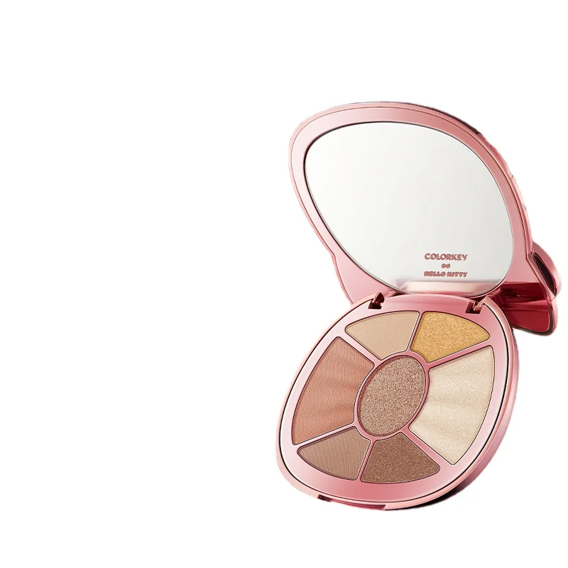 

zq Kelaqi Pink Eye Cheek Plate Eye Shadow Highlight Blush Makeup Palette Diamond Flash