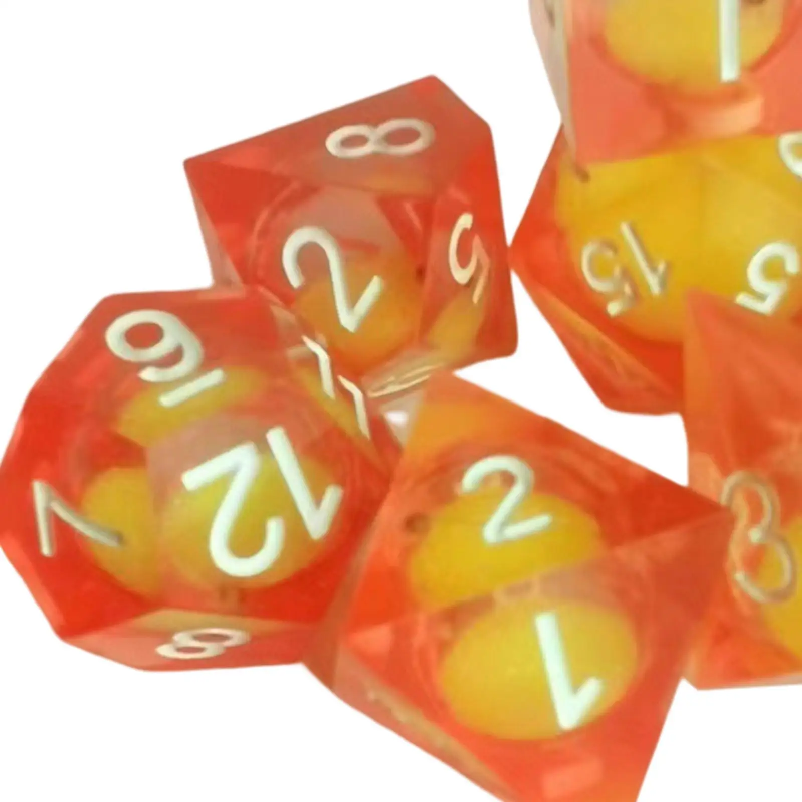 Premium Quality Multi-Sided Game Dice Set - 7 Pieces, D20 D12 D10 D8 D6 D4