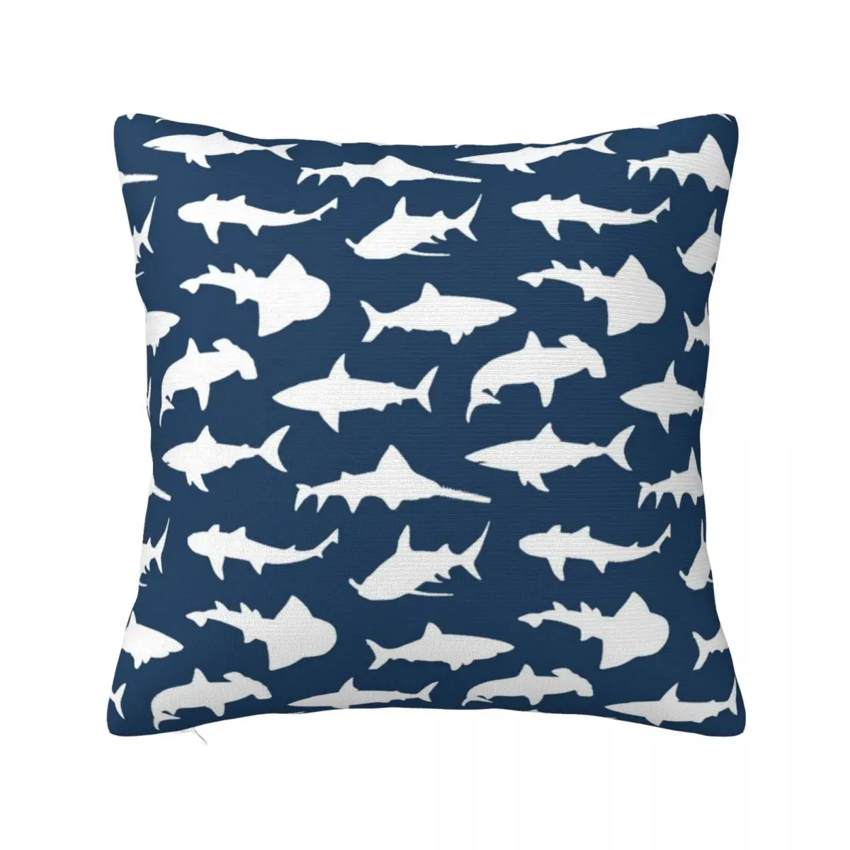 

Sharks on Navy Blue Throw Pillow Custom Cushion Photo Christmas Pillow Covers