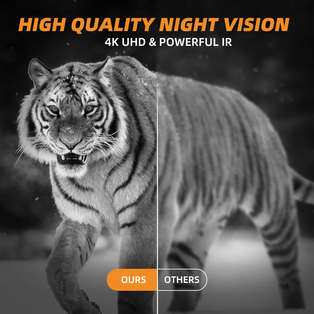 4K Binoculars Infrared Night Vision Day Night Use 8X Zoom HD Photo & Video Recor