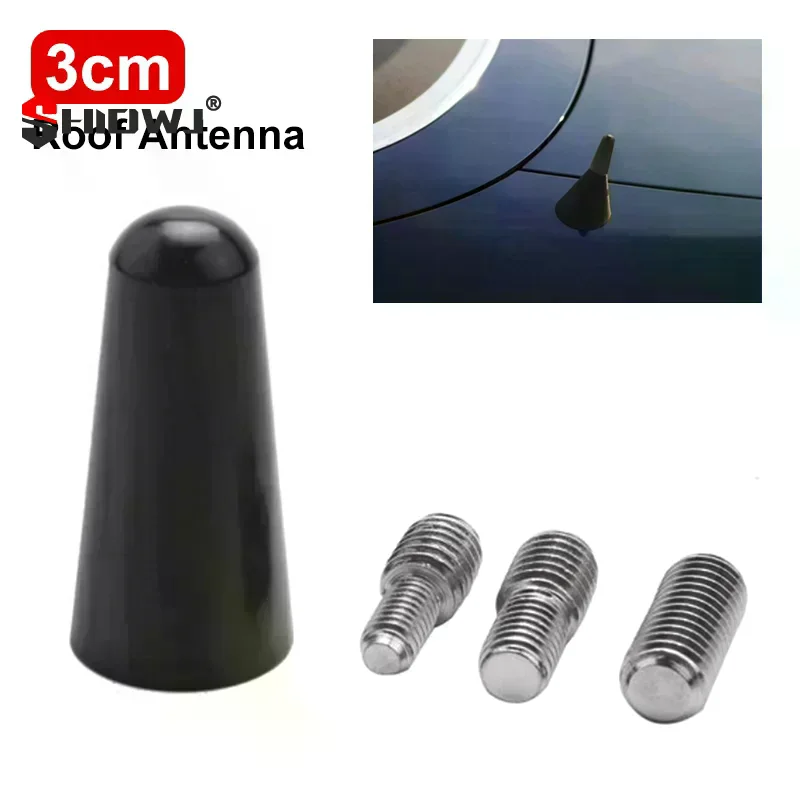 3cm 루프 마운트 안테나 범용 짧은 폴 안테나 어댑터 라디오 풋 M4 M5 M6 나사 어댑터 차량 액세서리 자동차 용품