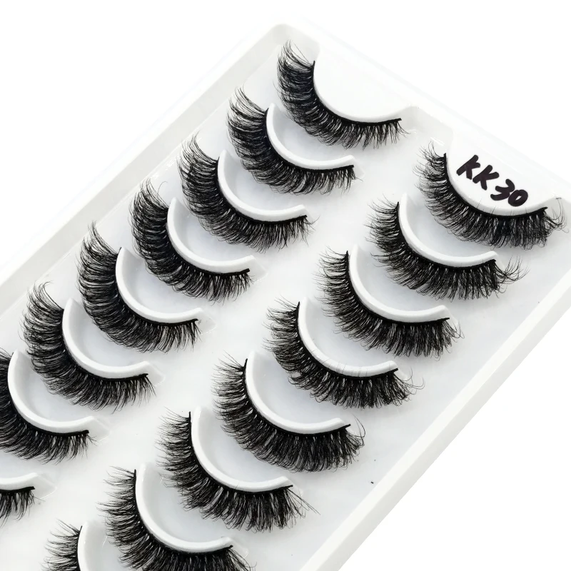 Nowy 10 pairs 3d faux mink sztuczne rzęsy naturalne długie messy sztuczne rzęsy crisscross makijaż przedłużanie rzęs puszyste rzęsy