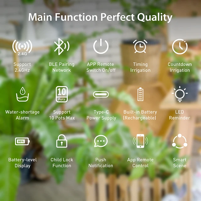 2025 Tuya WIFI Intelligent Watering Device Pump Timed Automatic Drip Irrigation System Remote APP Controller for Garden Terrace 3