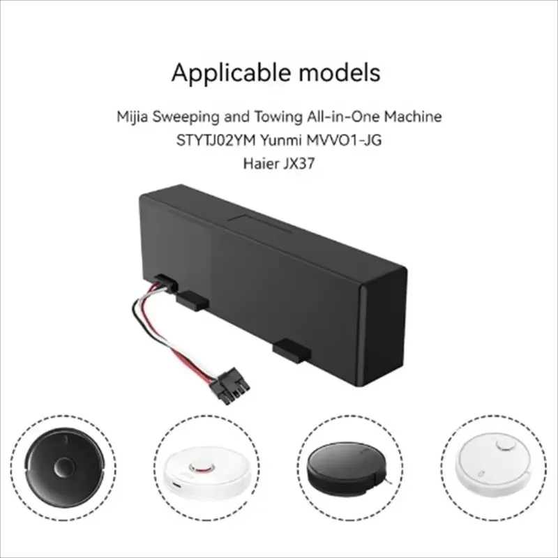 Li-ion Sweeper Battery for Xiaomi Mijia Mi Robot Vacuum-Mop P, Sweeping and Cleaning Robot, 18650 4S1P 14.8V 12800mAh STYTJ02YM 4