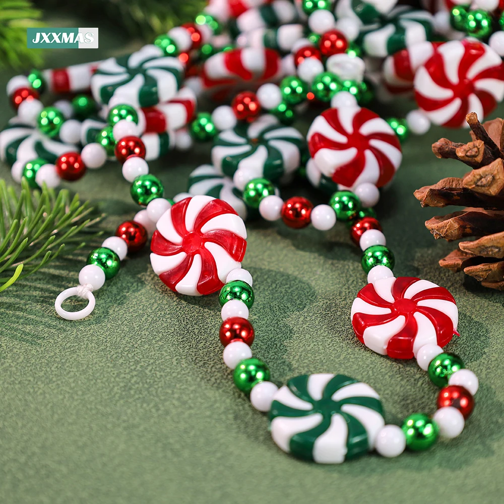 2.4M Colorful Candy Pendants Garland String Bead Christmas