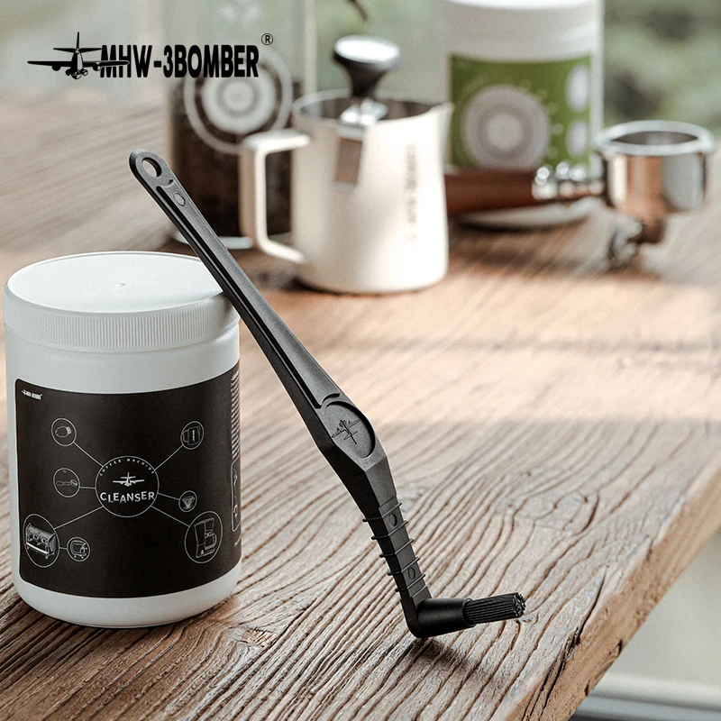 MHW-3BOMBER Coffee Machine Cleaning Elbow Brush Coffee Grinder Elbow Brush Set Professional Home Barista Café Cleaning Tool Set