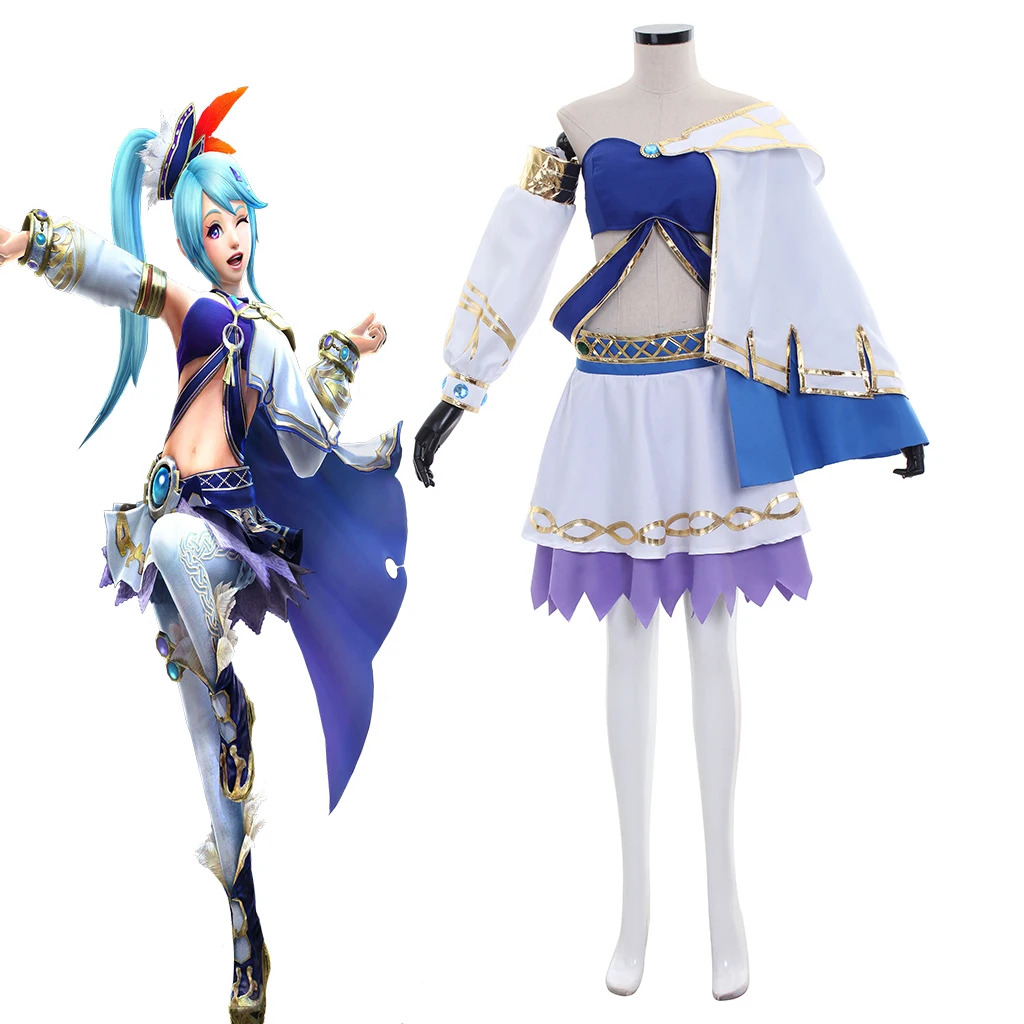 

Warriors Lana Cosplay Breath Of The Wild Game Halloween Women Girls Sexy Dress Suit Carnival Theme Party Battle Gown Outfits