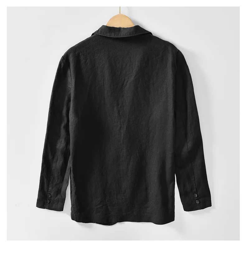 한국 남성 캐주얼 블레이저, 통기성 라미 코튼, 단색, 루즈, 싱글 레이어 정장 재킷, 포켓 패션, 청소년, 신제품