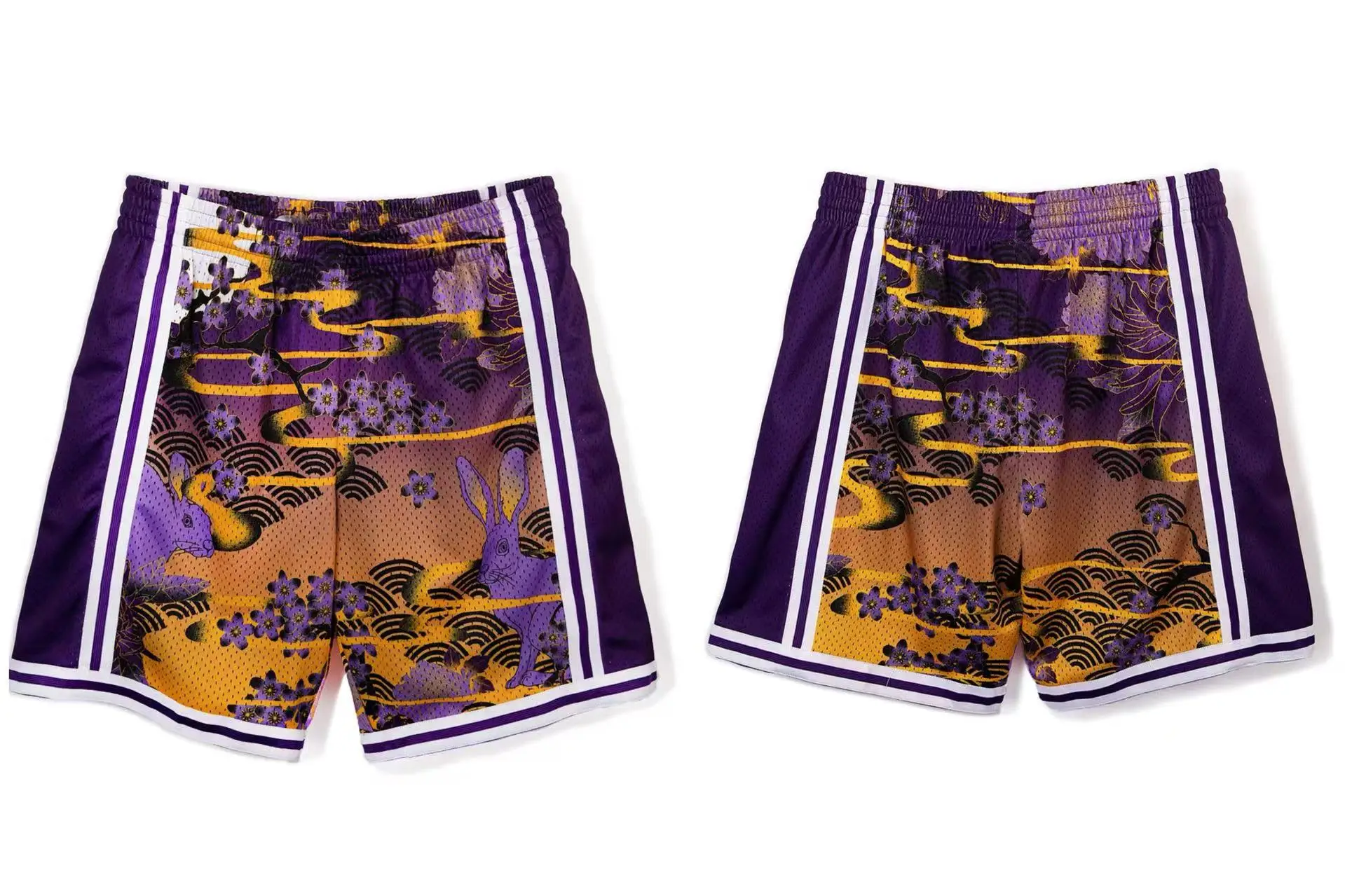 24-25 Summer Latest American Hot American Retro Basketball Shorts Fan Commemorative Edition Mesh Fans Fast Drying Breathable