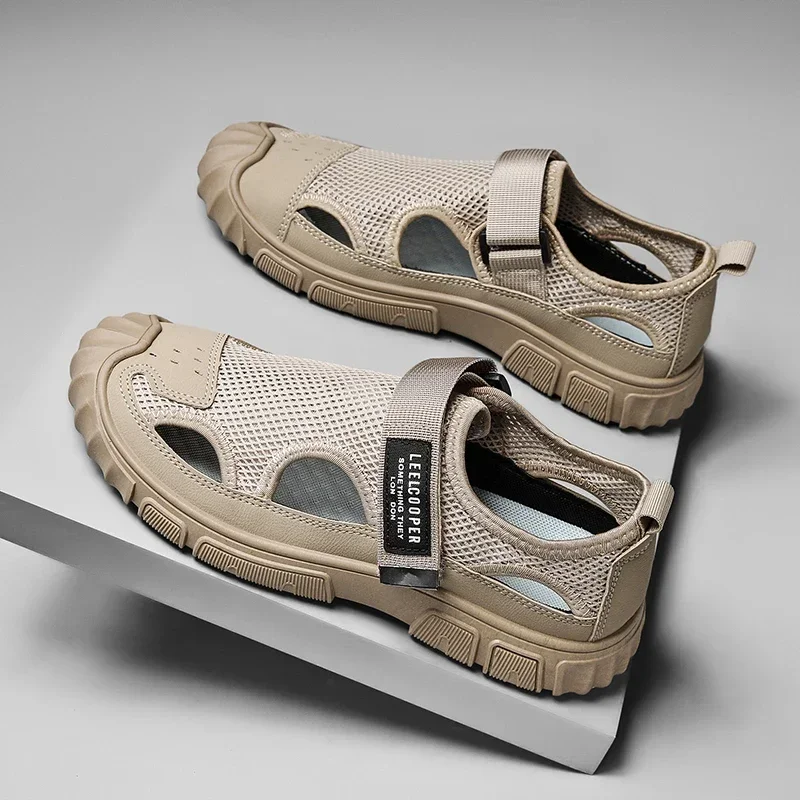 New Summer Breathable Sandals Outdoor Net Surface Beach Shoes Leisure Hollow Deodorant Soft Sole Wear-resistant Frame  Shoes 6
