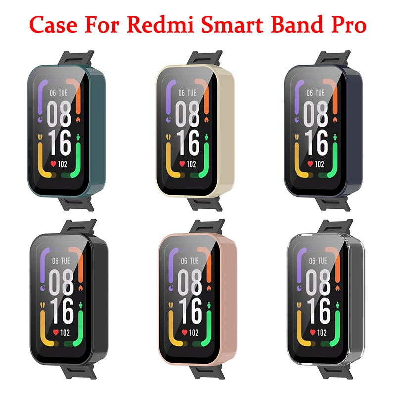

Чехол для Xiaomi Redmi Smart Band Pro, твердый полноразмерный стеклянный защитный чехол для экрана Redmi Band Pro, чехол с полным покрытием