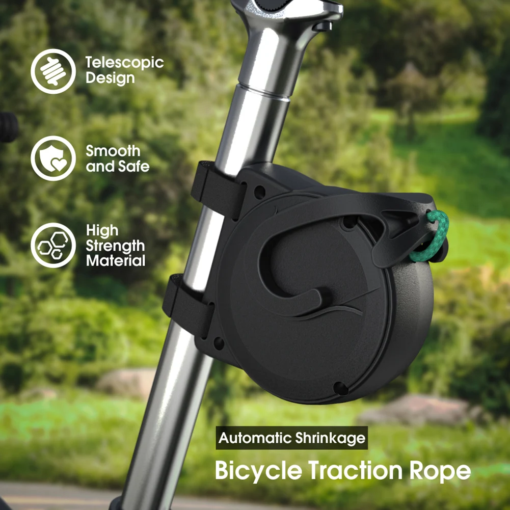 Retractable Bicycle Tow Rope Bicycle Traction Rope Adjustable Bicycle Pull Traction Strap Bike Trailer Rope for Outdoor Cycling