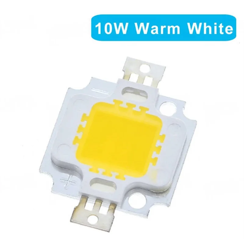 A84E-LED 칩 전구 10W 10개 10W LED 따뜻한 흰색/흰색 램프 조명 투광 조명용 고출력 따뜻한 흰색