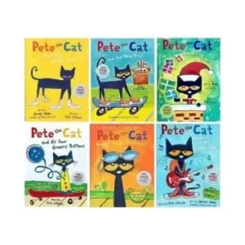 

Детская книга Pete The Cat с изображениями, Набор детских книг с знаменитыми историями на английском языке для чтения на ночь, подарок для детей