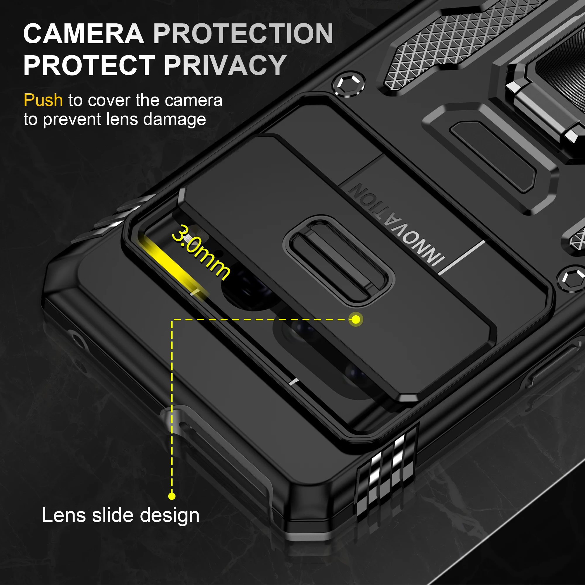 Military Grade Protection Cover With Slide Camera Cover For Google Pixel 7 7Pro 7A Google Pixel 8 8Pro Case Bags & Storage Items Waterproof phone cases