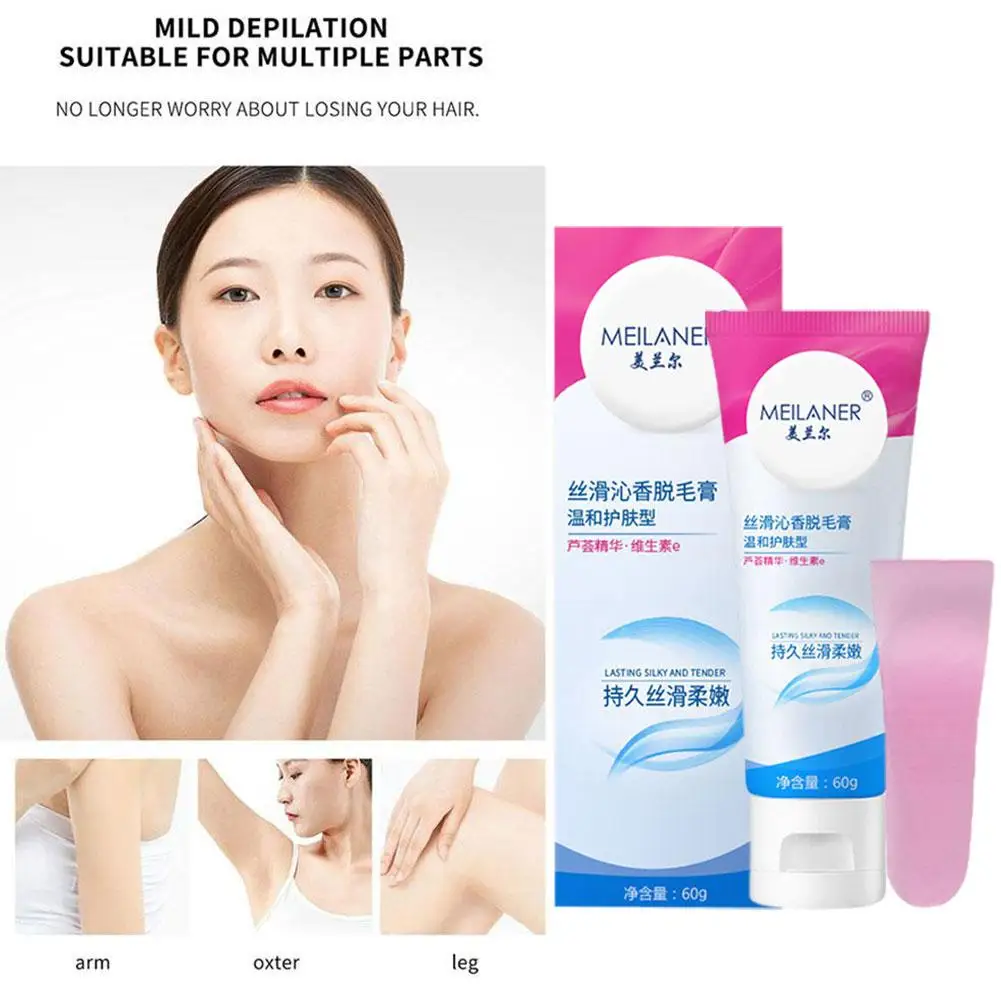 

60g Fast Hair Removal Cream Painless Chest Hair Legs Cream Arms Skin Armpit Beauty Beard Depilation Body Remove Permanent Y9J6