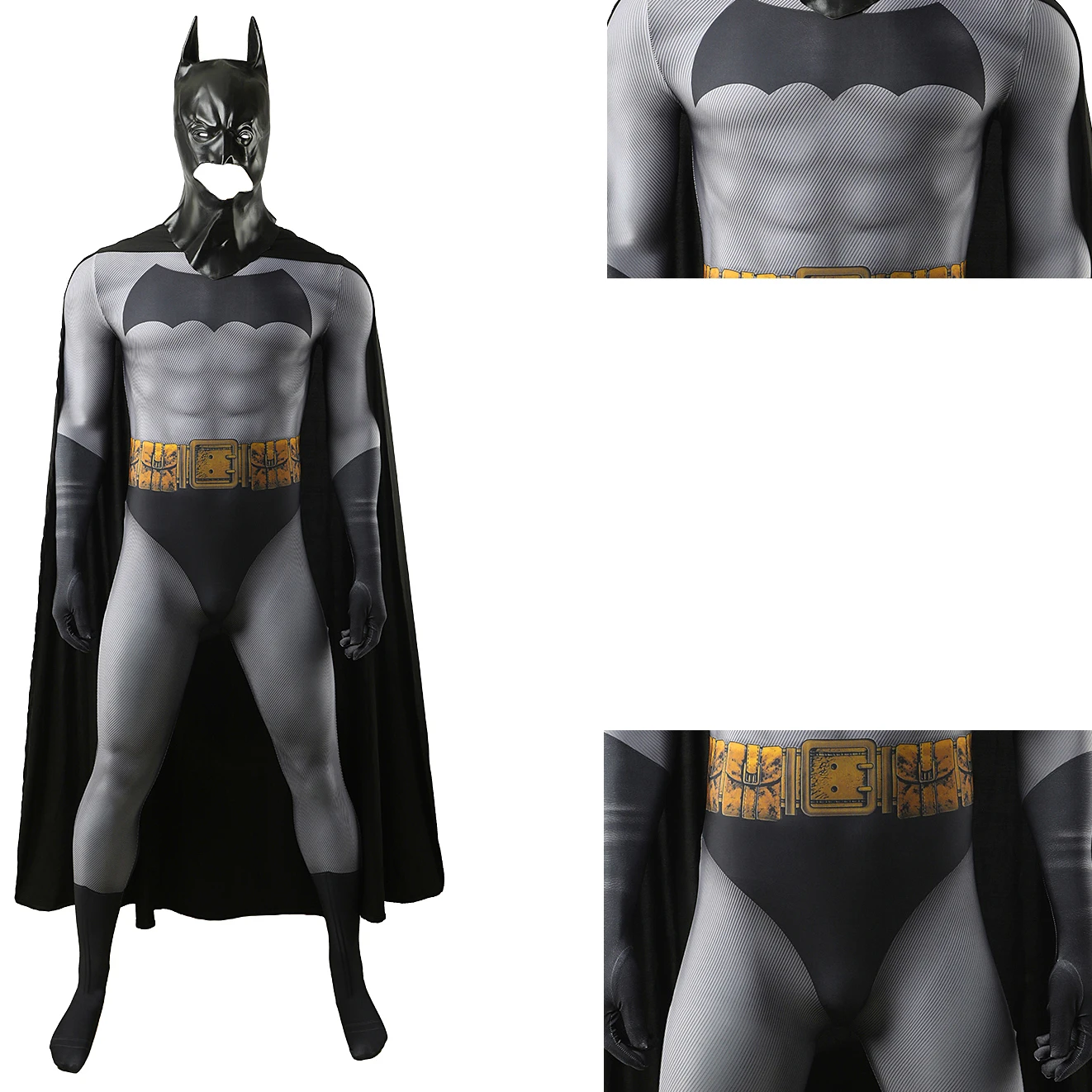 Black Spandex Zentai Bodysuit Cosplay Costume for Adults