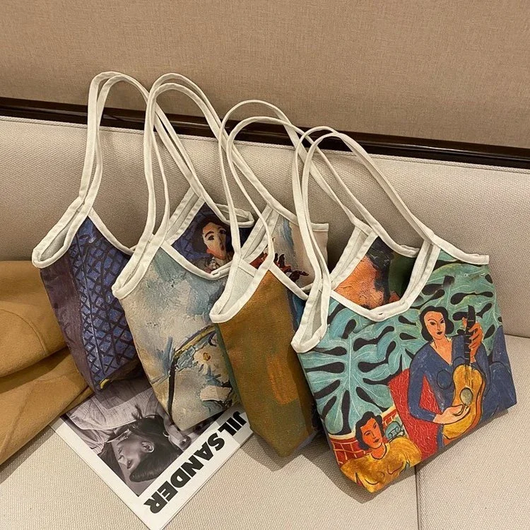 

New Fashion Shoulder Bag Large Capacity Back Bag Women's Canvas Shopping Tote Bag reusable shopping bag tote bags canvas bag