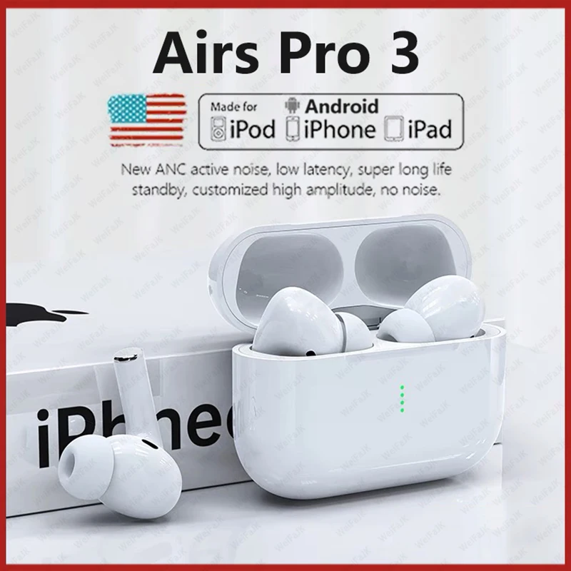 Apple оригинал AirPods Pro 3 TWS беспроводные наушники Bluetooth 5 0 аирподсы в ухо игровая