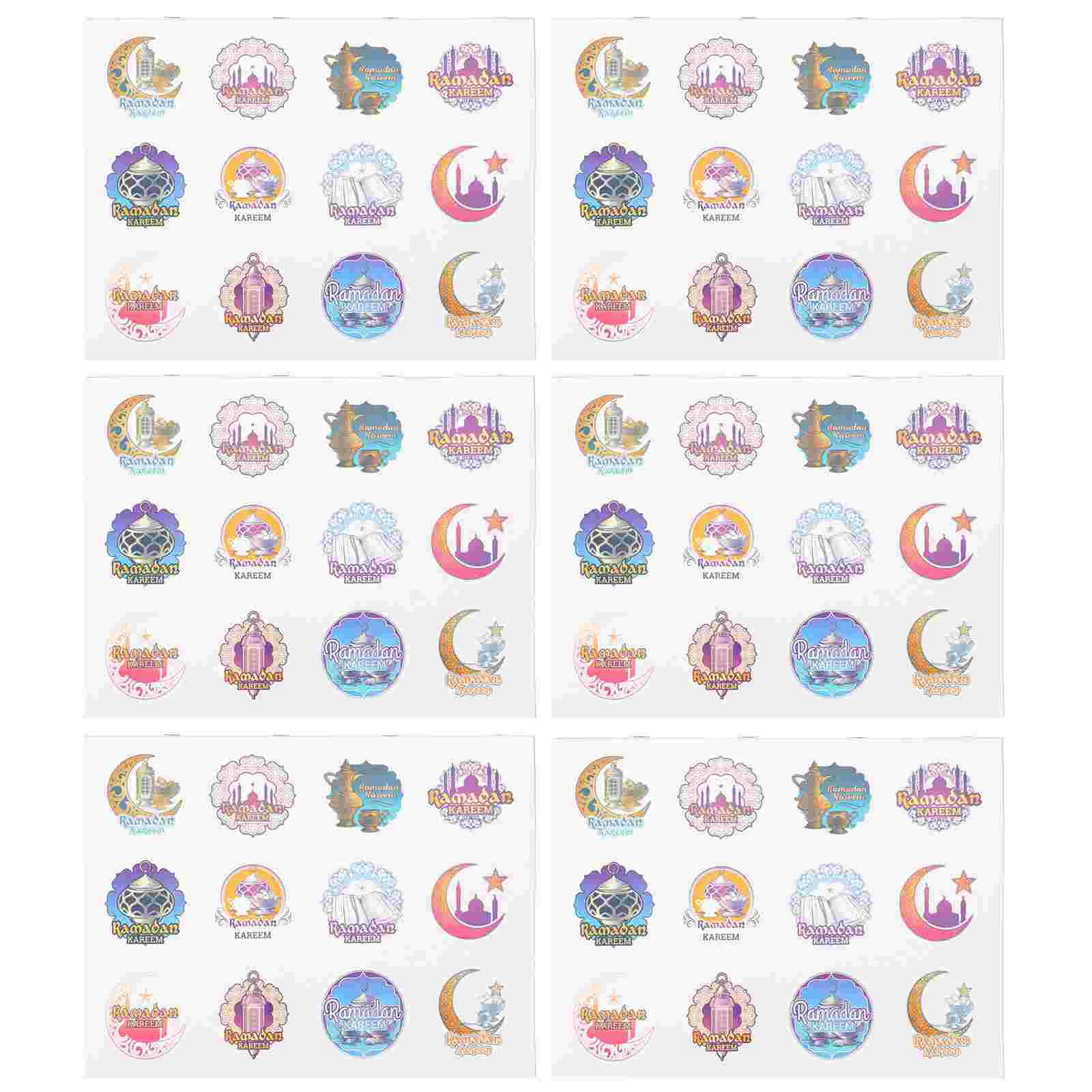 

24 Sheets 1 Set Stylish Label Stickers Creative Gift Tags Bag Tags (Pink Blue)