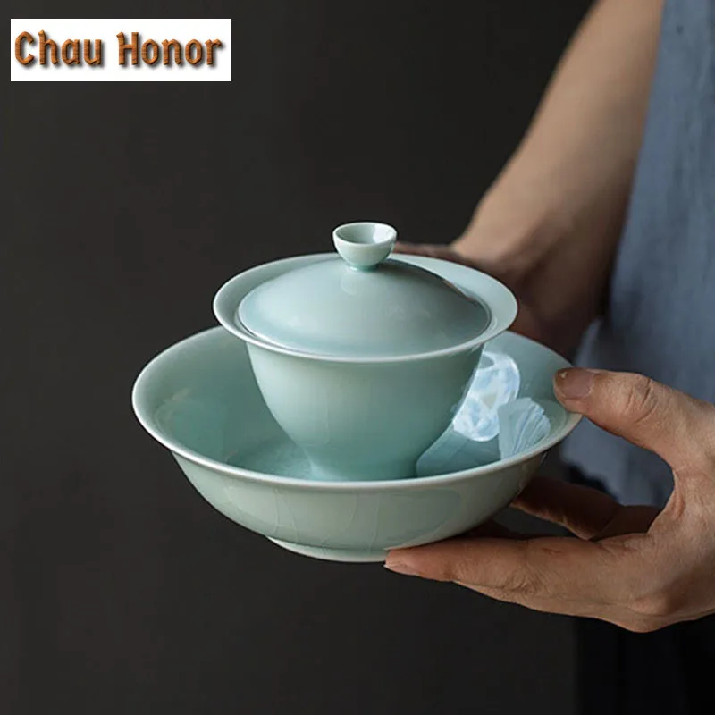 Japanese Hutian Kiln Split Piece Ceramic Pot Bearing Dry Brewing Plate Pot Holding Imitating Song Tea Bearing Kung Fu Teaware