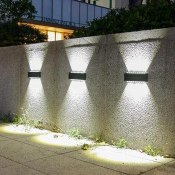 야외 방수 태양광 벽 램프, 정원 거리 풍경 발코니 장식, 20LED, 2 개