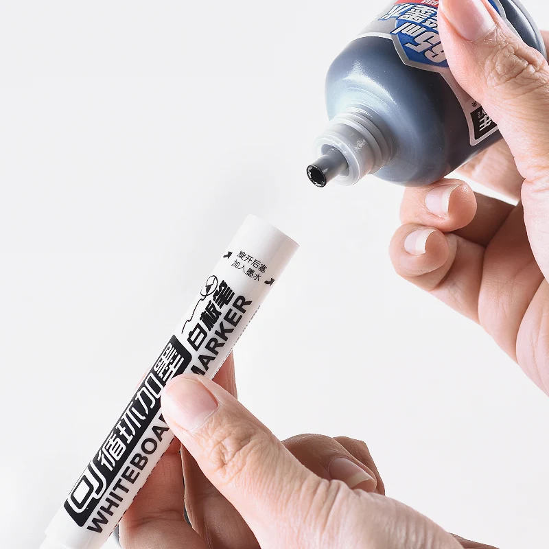 Erasable refillable recyclable whiteboard pens for teacher training black red blue green for easy erasing drawing boards