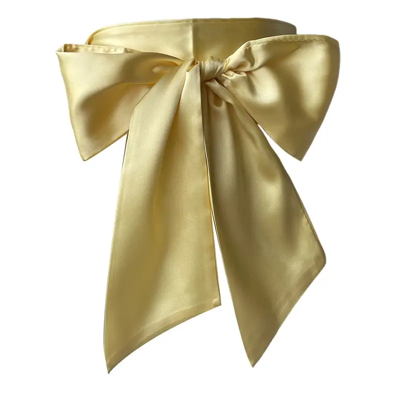 Satin Silk Bow Corset Waist Belt Wide DIY Bowknot Fabric Ribbon Cummerbunds Decorative Waist Cover For Women Lady Girl Bridal - Image 7