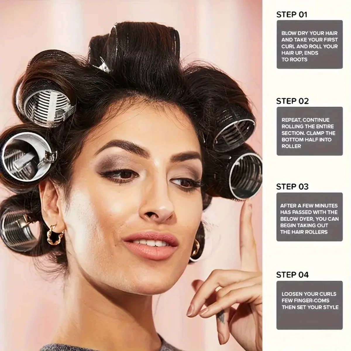 Styling Hair Accessory Kit Heatless Curler Duckbill Clip Pointed Tail Fine Tooth Comb For Real Hair Wigs 19pcs