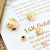 100% 14K Gold Filled Corrugated Twist Bead Gold Beads for Jewelry Making Handmde DIY Accessories Jewelry Findings Gold Beads 4