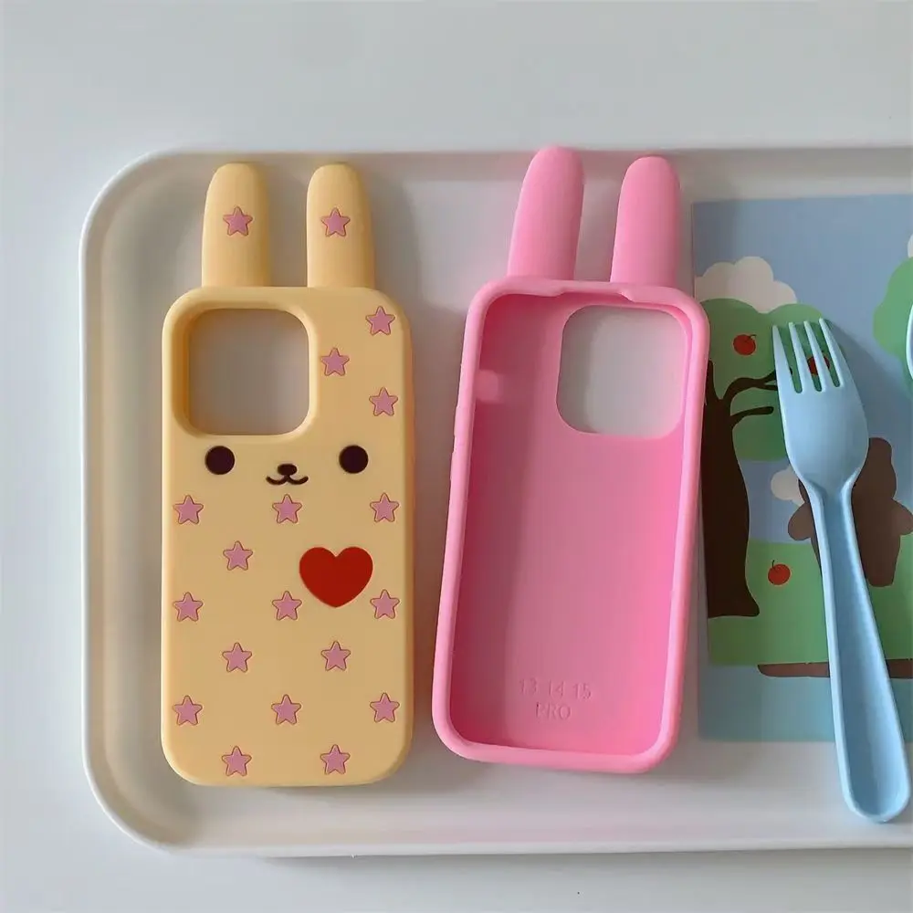 Love Heart Rabbit 3D Silicone Soft Phone Case