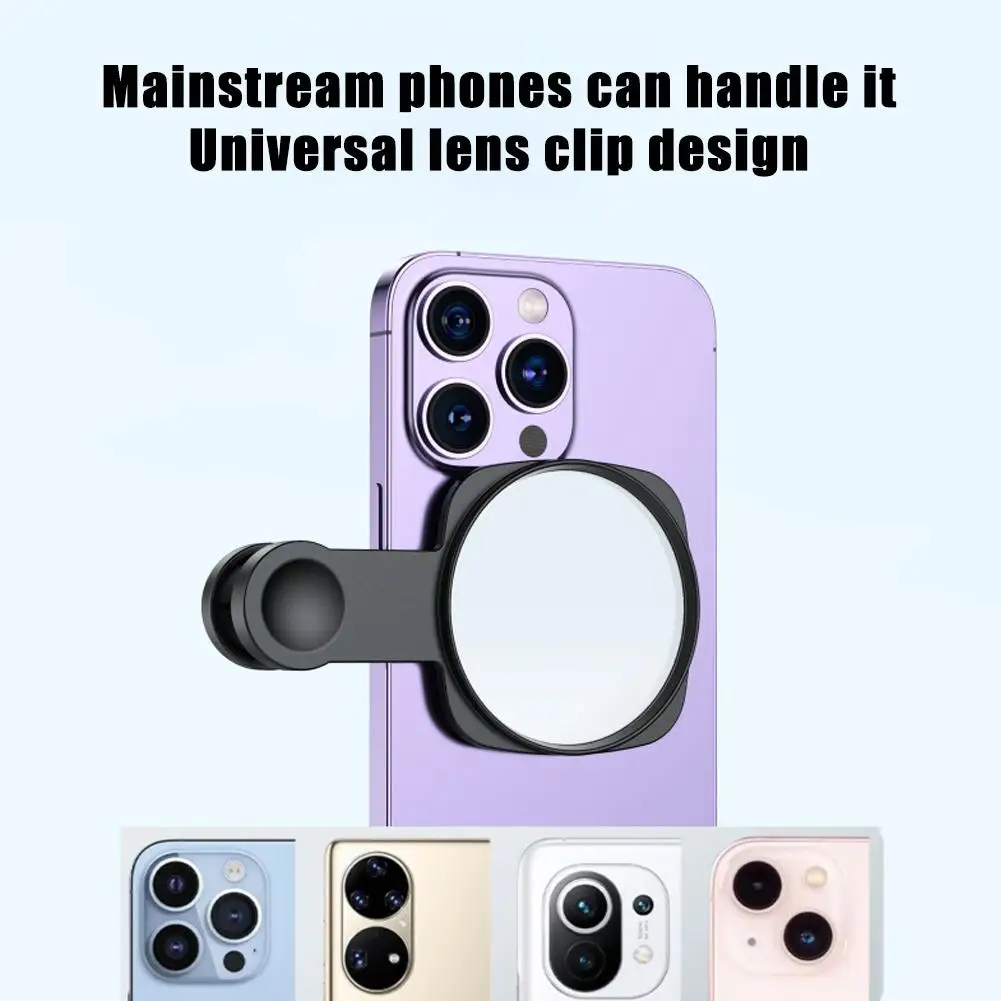 Smartphone Camera Mirror Reflection Clip Kit Portable Phone Camera Mirror Phone Selfie Storage Bag Clip Mobile S9Y1 smartphone camera clip kit