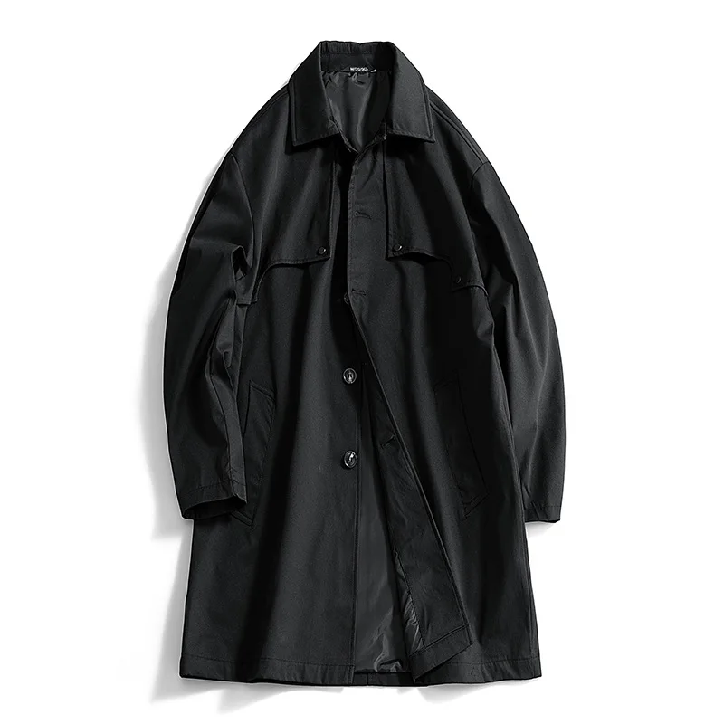 New Windbreaker Men's Autumn And Winter European Version Of The Long Plus Velvet Business Casual Coat Jacket Men Coat Luxury