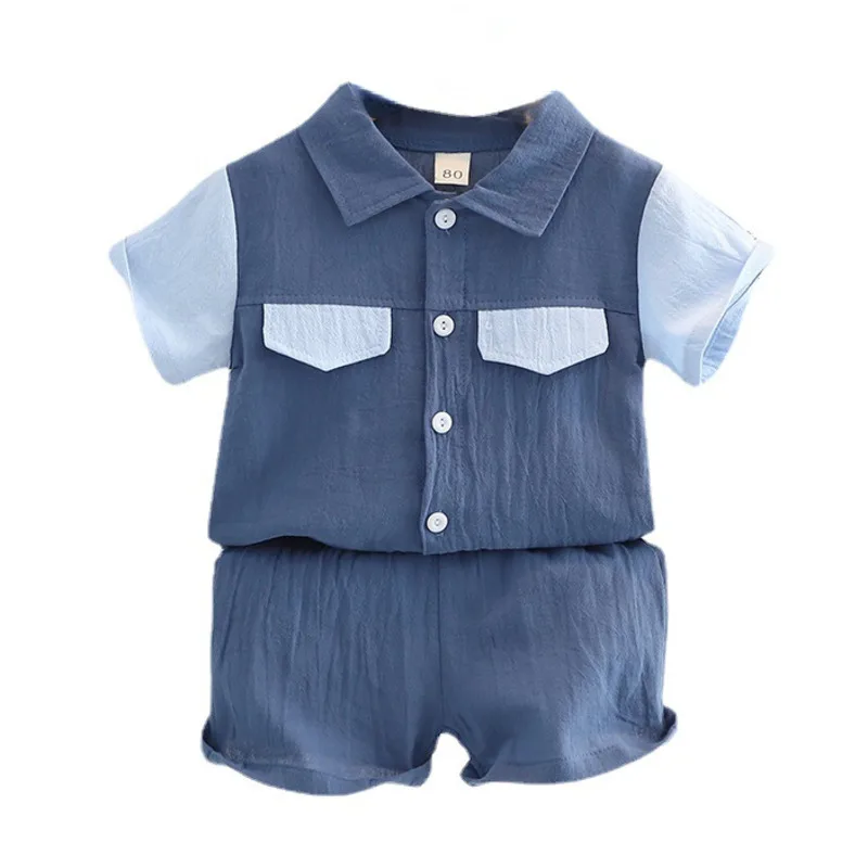 

New Summer Baby Boys Clothes Suit Children Casual Shirt Shorts 2Pcs/Sets Toddler Outfits Infant Sports Costume Kids Tracksuits