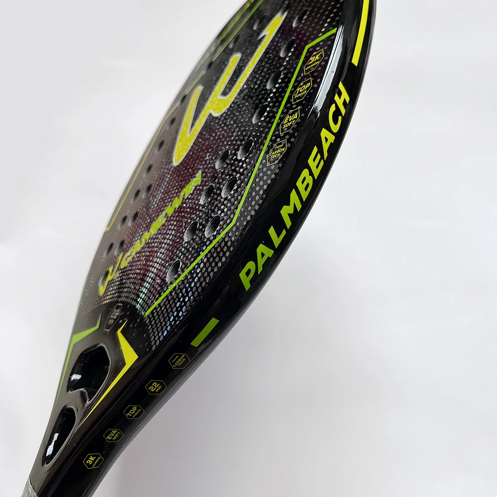 Professional 3K Carbon Fiber Beach Tennis Racket Men Women High Quality Rough Surface Racquet with Bag Cover