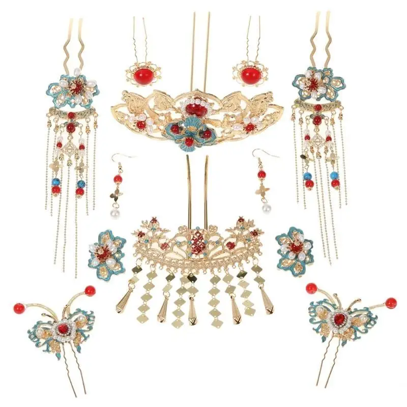 A52E Franse Hair Pin Ancient Hair Haar Kammstangen Han Fu Kostüm Haare Dekore Hochzeit Haarnadel Frauen Haarstyling Clip – Detail 10