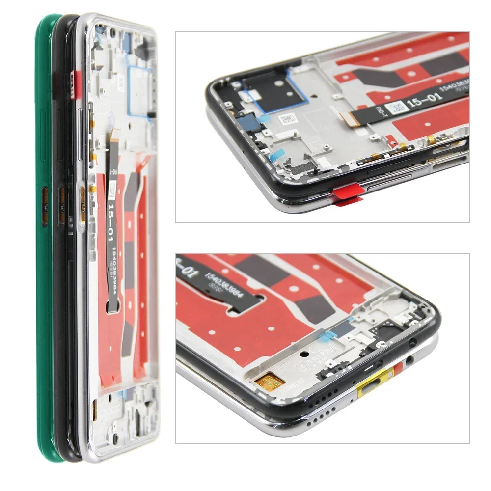 화웨이 P40 라이트 JNY-LX1 JNY-L21A LCD 디스플레이 터치 스크린 디지타이저, 화웨이 노바 6 SE LCD 교체용, 6.4 인치 LCD
