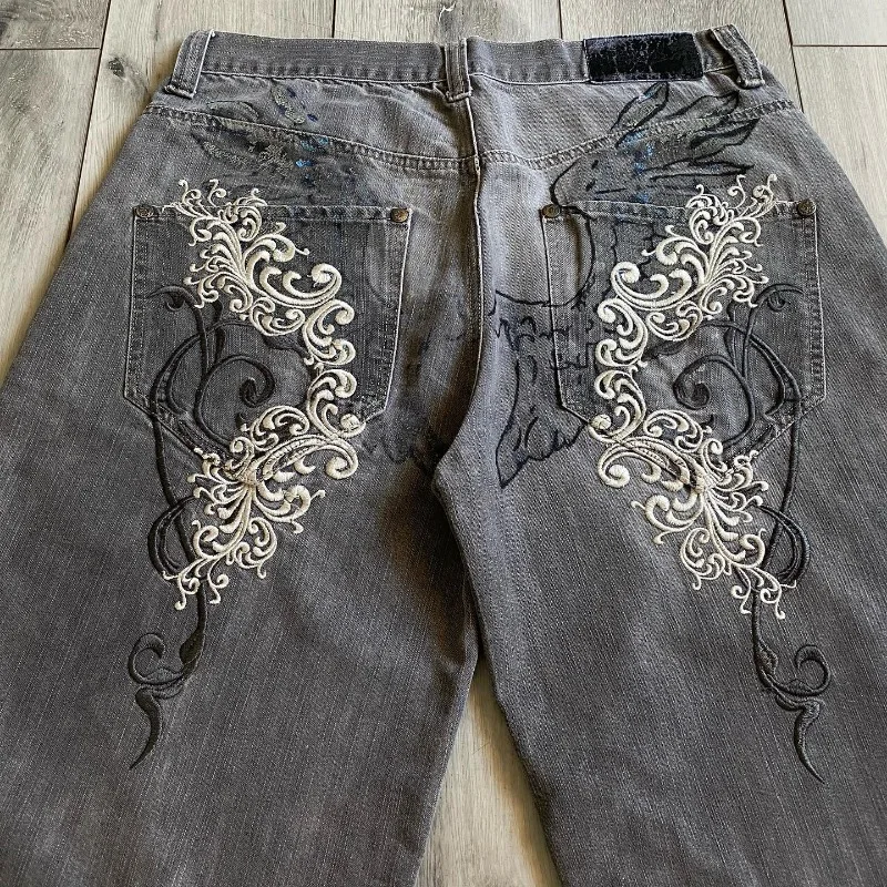 Y2K Fashion Trend New Letter Embroidery Baggy Denim Short Women Harajuku Vintage Popular Casual Joker High Waist Wide Leg Shorts