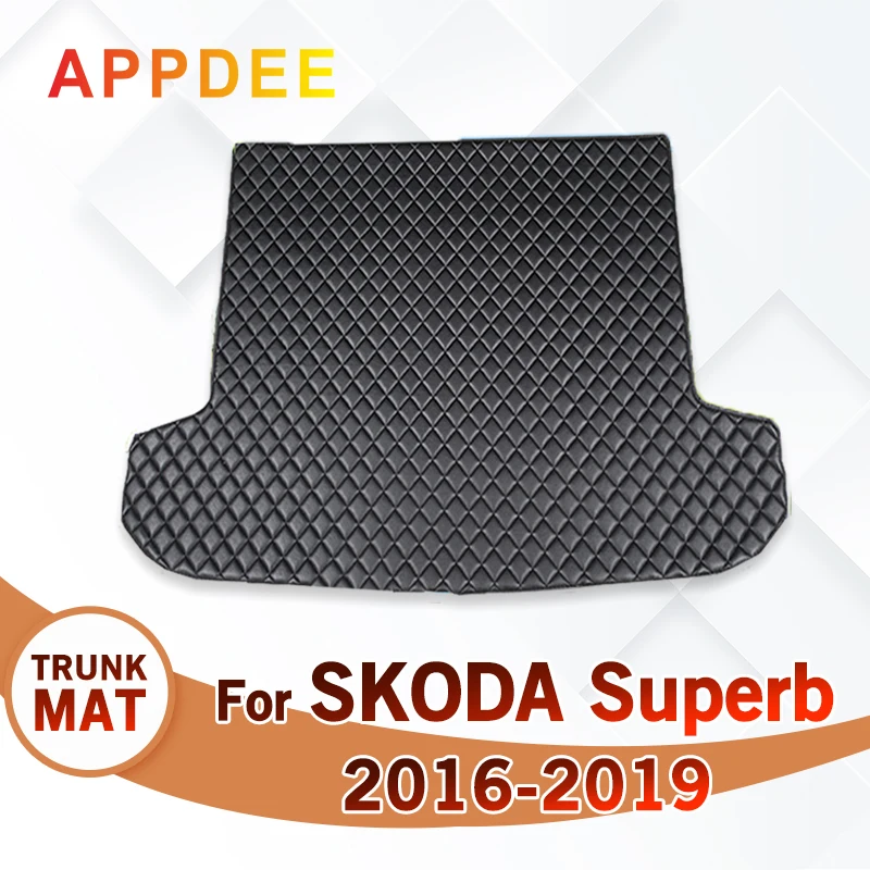 

Коврик для багажника автомобиля SKODA Superb 2016 2017 2018 2019 пользовательские автомобильные аксессуары украшение интерьера автомобиля