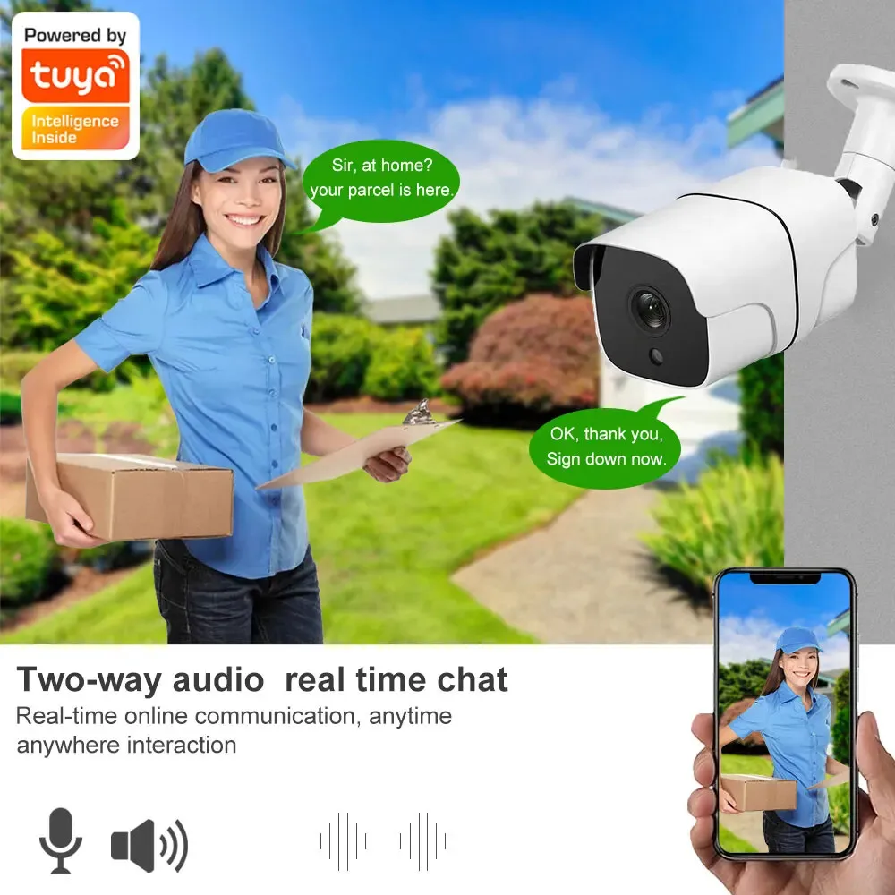 ANSVICAM Tuya 5MP Outdoor Bullet 5G WiFi Camera Outdoor Waterproof Wireless Security Surveillance IR Night Vision Motion Cameras 3