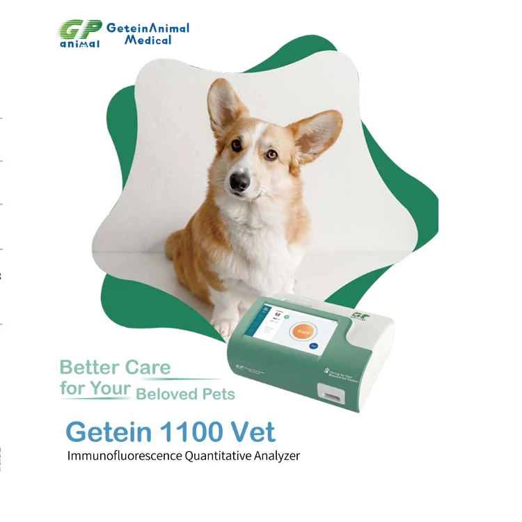 

Getein 1100 Vet Clinical Medical Portable Dog Animals Veterinary Rapid Test Poct Fluorescence Immunoassay Analyzer